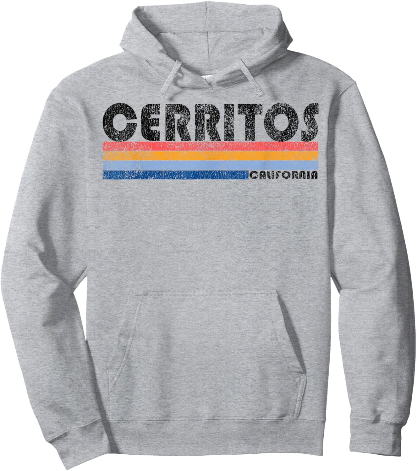 Vintage 1980s Style Cerritos California Hoodie - Hoodie | Ash