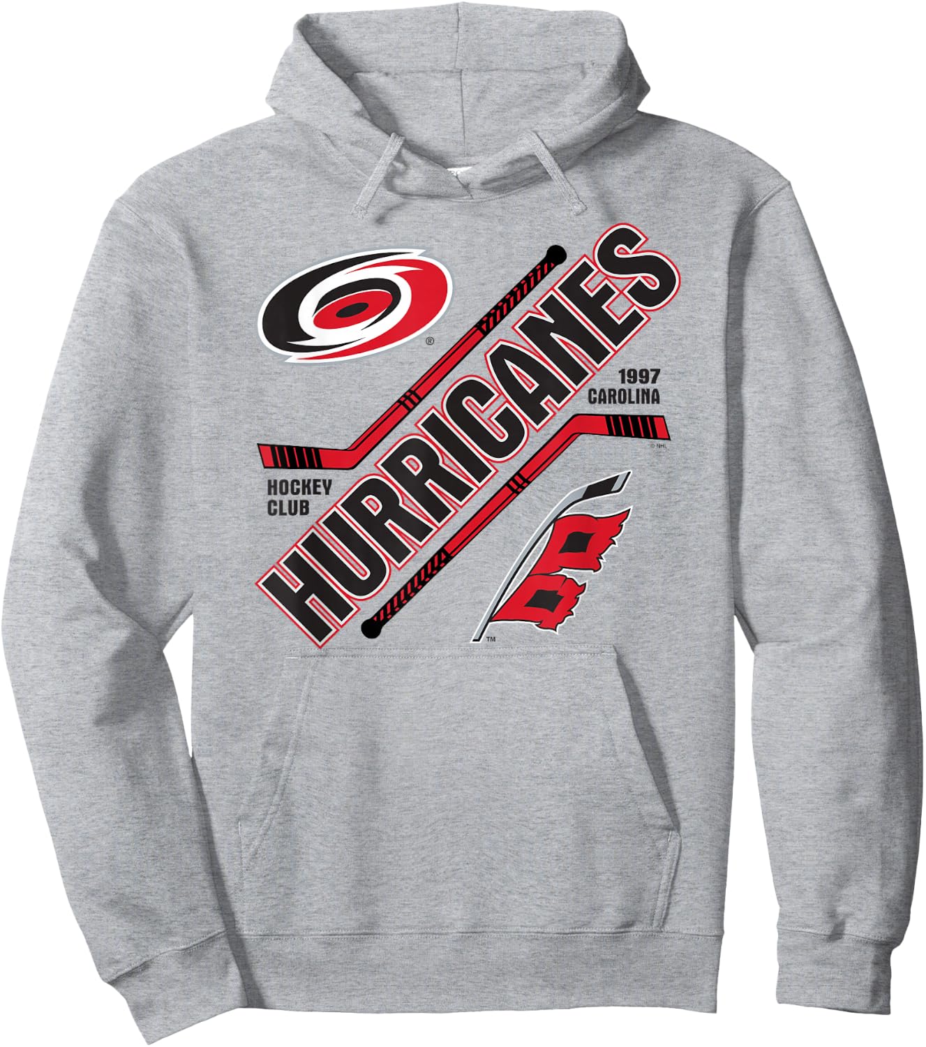 Carolina Hurricanes Force Heather Gray Officially Licensed Hoodie - Hoodie | Ash