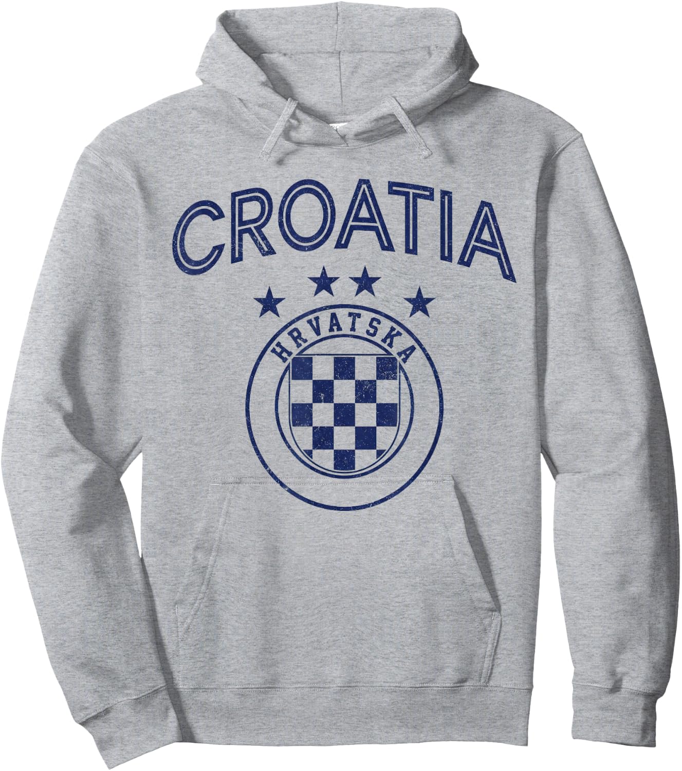 Croatia Hrvatska Flag Zagreb Croatian Jersey Retro Hoodie - Hoodie | Ash