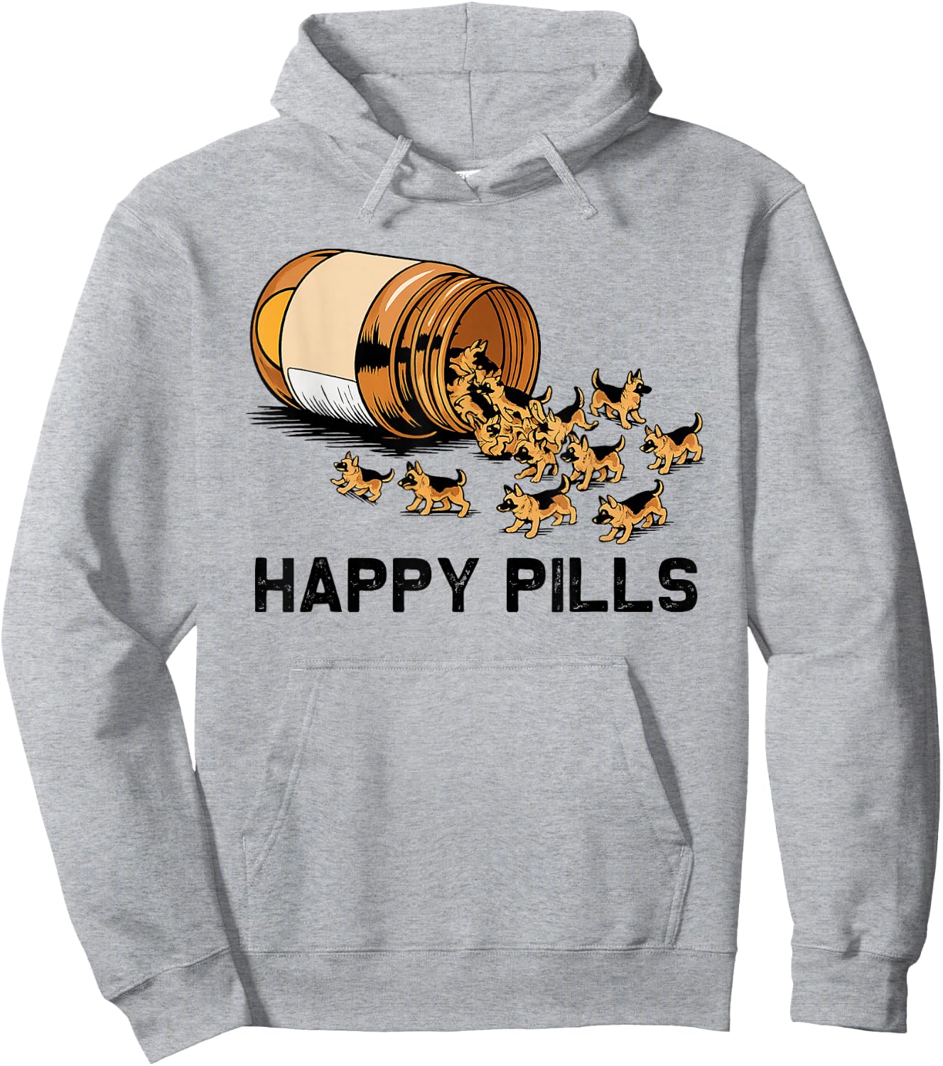 Happy Pills German Shepherd Hoodie - Hoodie | Ash