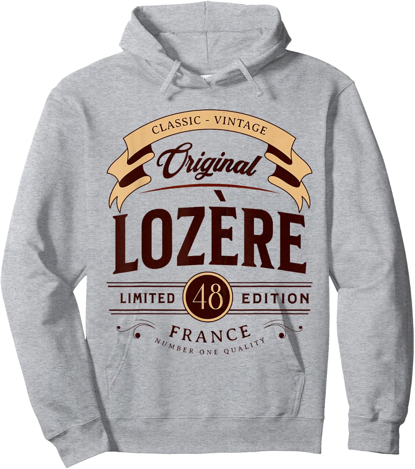 Vintage Lozère France , grey, S Hoodie - Hoodie | Ash