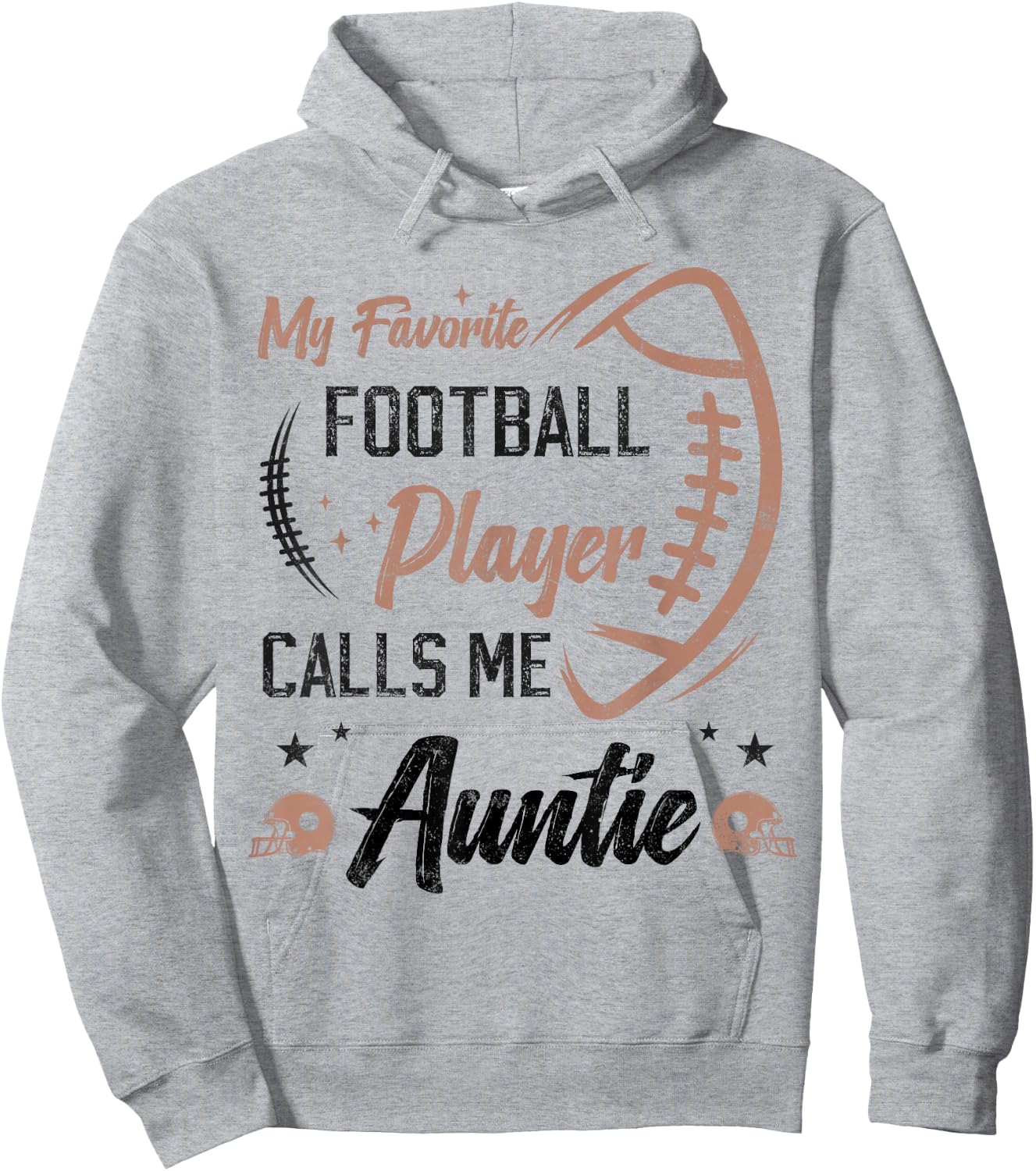 My Favorite Football Player Calls Me Auntie Football aunt Hoodie - Hoodie | Ash