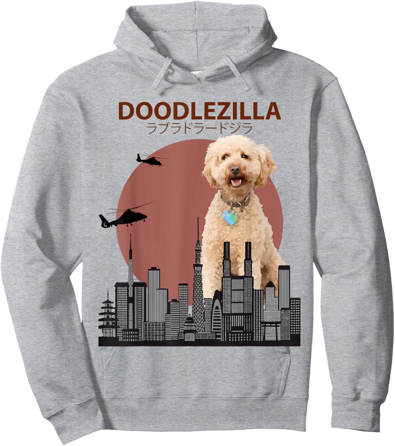 Doodlezilla Labradoodle | Funny Goldendoodle Gift Hoodie - Hoodie | Ash