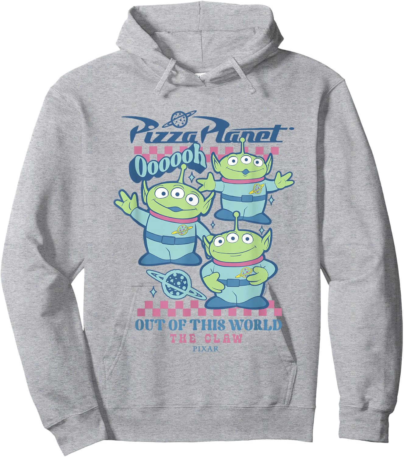 Disney Pixar Toy Story Pizza Planet Aliens The Claw Retro Hoodie - Hoodie | Ash