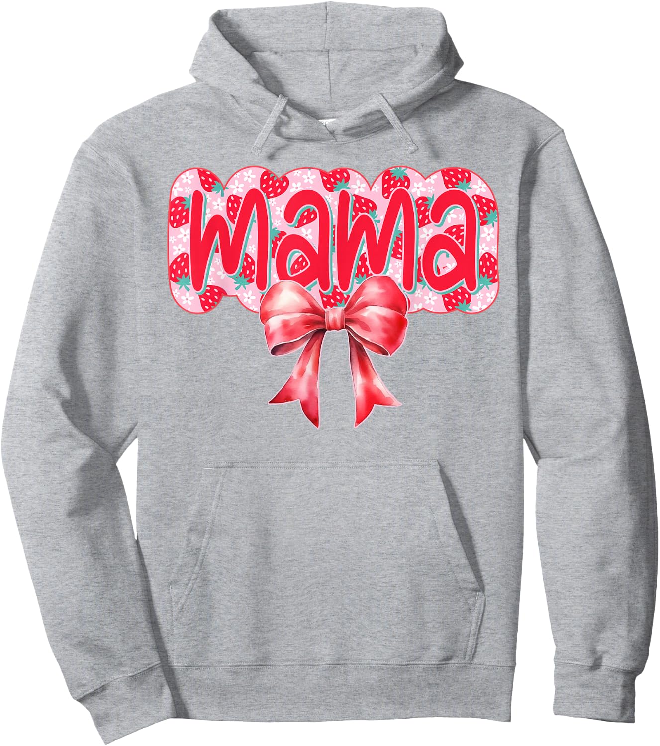 Mama Of The Berry First Birthday Strawberry Family Matching Hoodie - Hoodie | Ash
