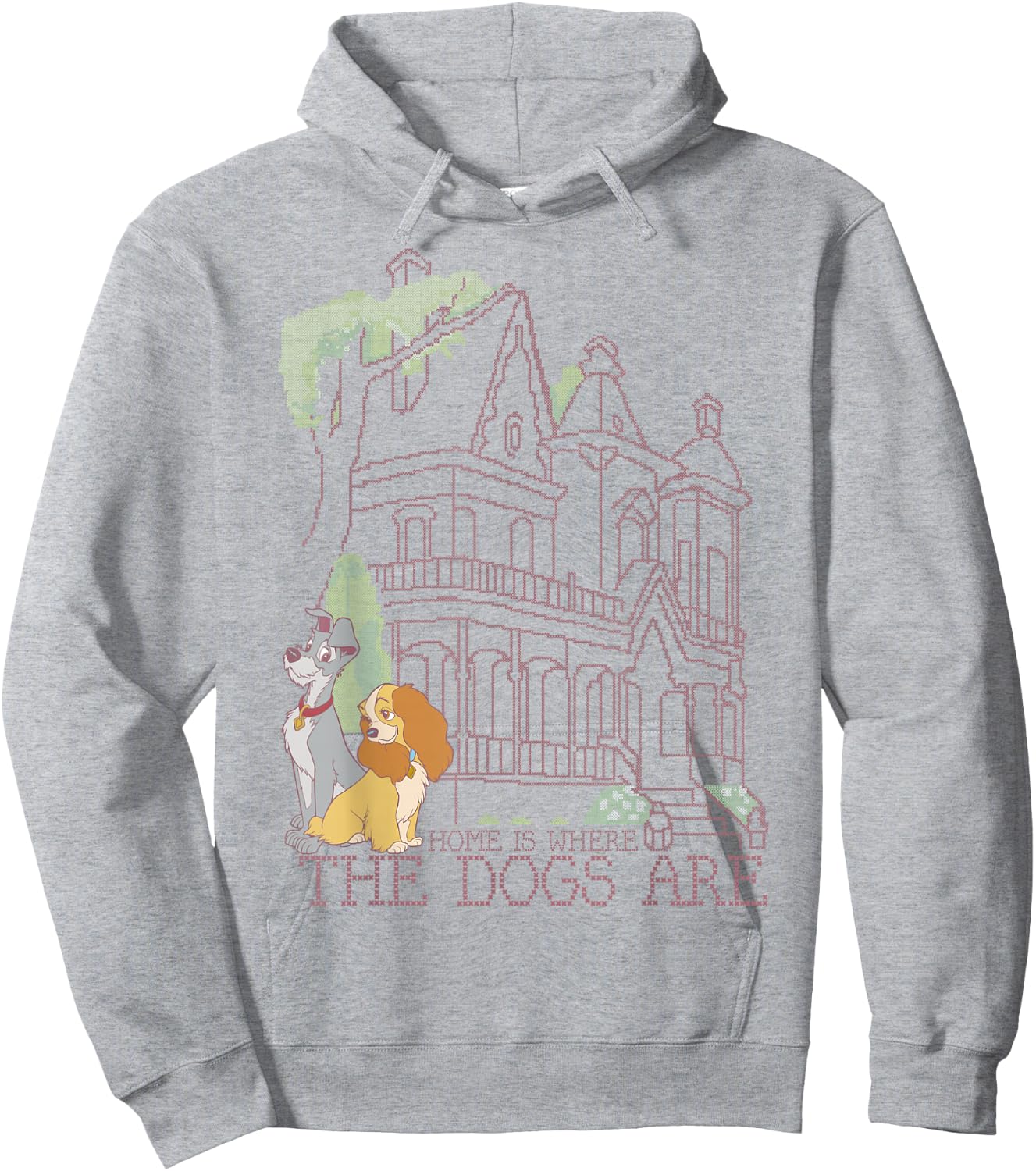 Disney Lady and The Tramp Home is Where The Dogs are Hoodie - Hoodie | Ash