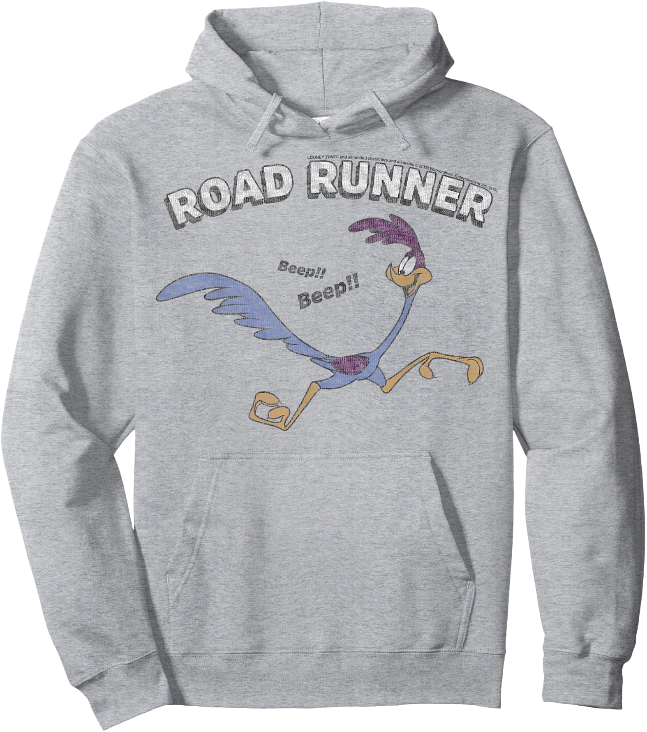 Looney Tunes Road Runner Distressed Portrait Small Hoodie - Hoodie | Ash