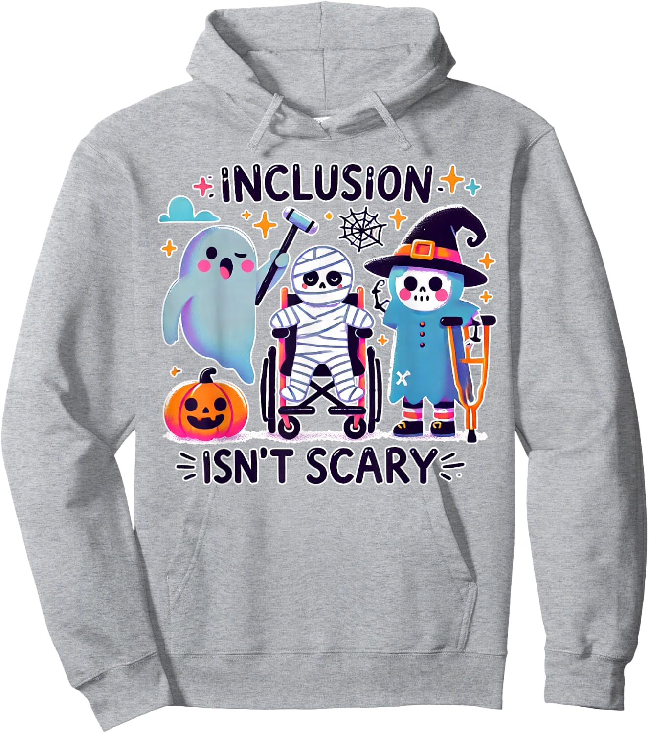 Inclusion Isn't Scary Special Education Sped Teacher Hoodie - Hoodie | Ash