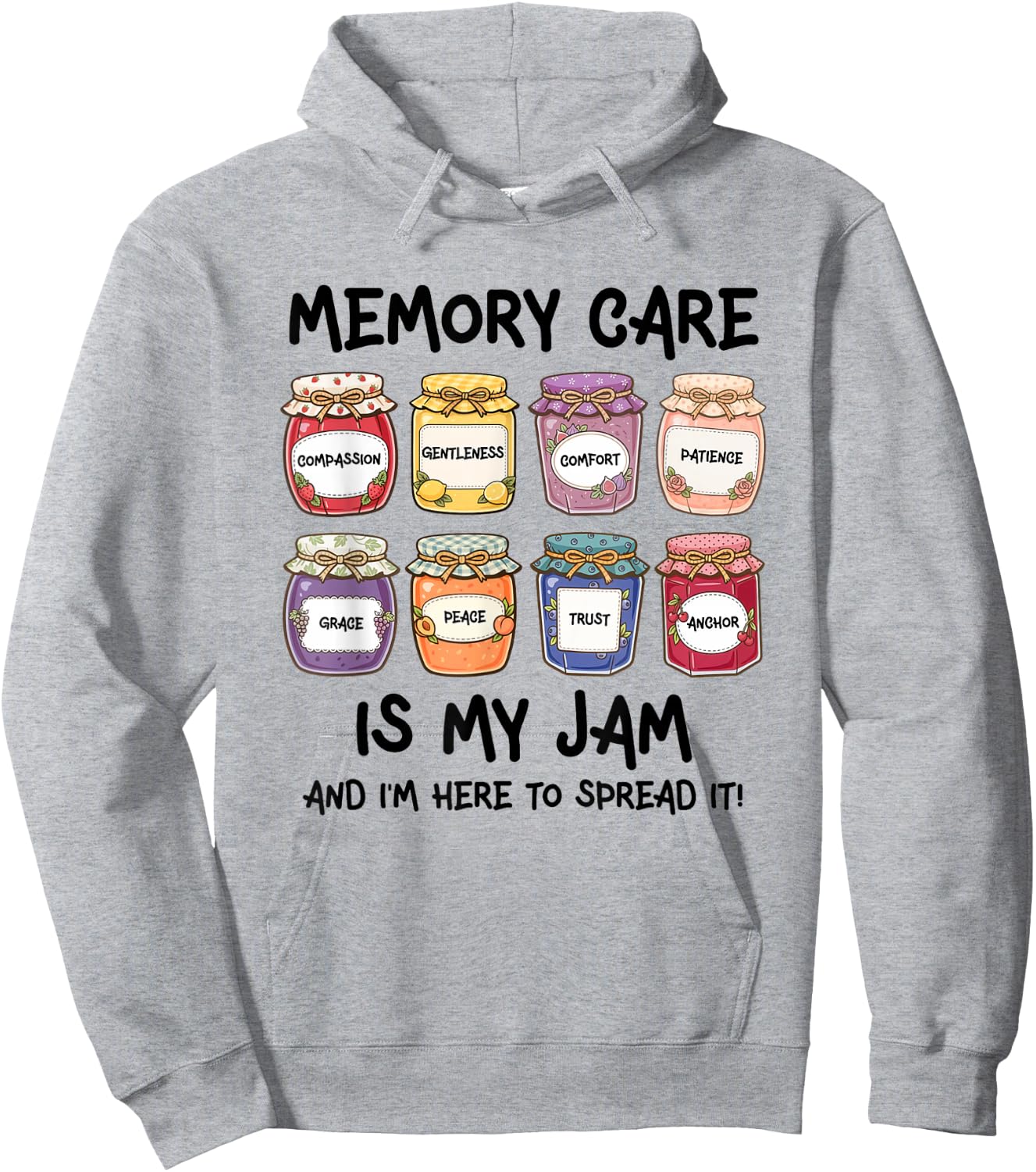Funny CNA Memory Care is My Jam Alzheimer's Caregiver Hoodie - Hoodie | Ash