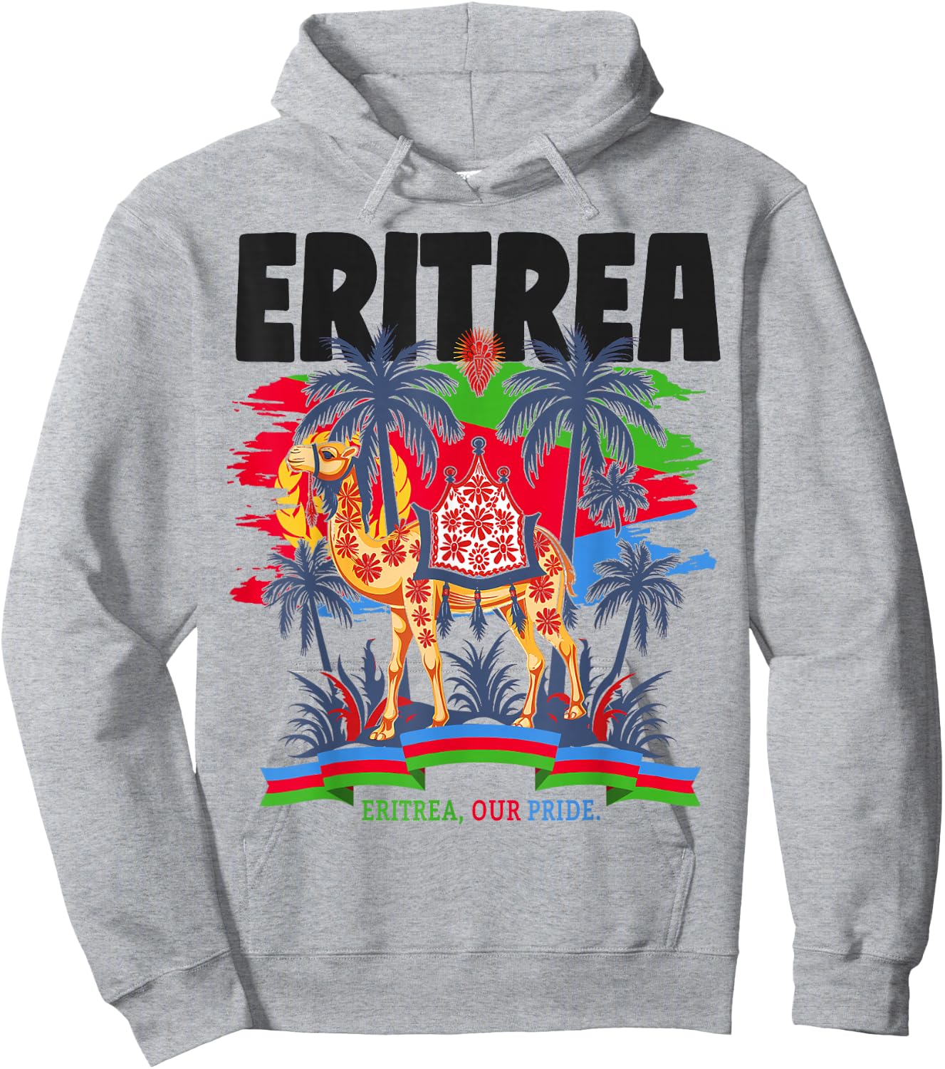 Eritrean Flag Outfit Ideas for Children & Camel Eritrean Flag Hoodie - Hoodie | Ash