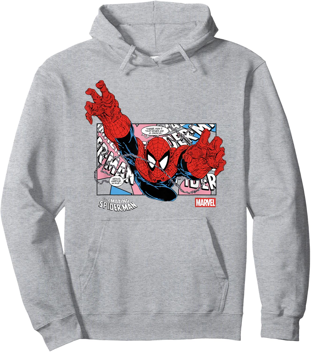 Marvel Comics Spider-Man Action Pose Vintage Hoodie - Hoodie | Ash