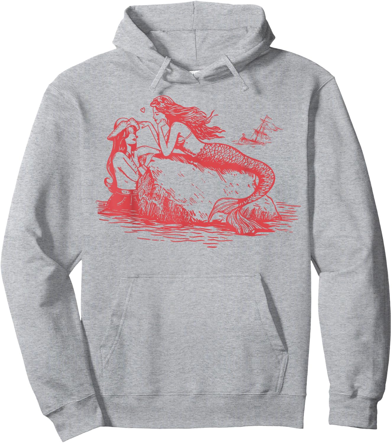 Sapphic Mermaid Lesbian Love Sapphic Subtle Fruity Month Hoodie - Hoodie | Ash
