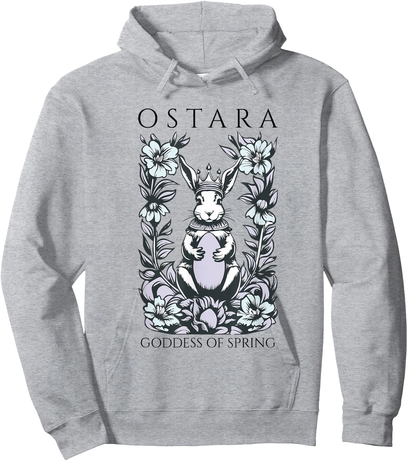 Ostara Goddess of Spring Easter Bunny Blessings Fertility Hoodie - Hoodie | Ash