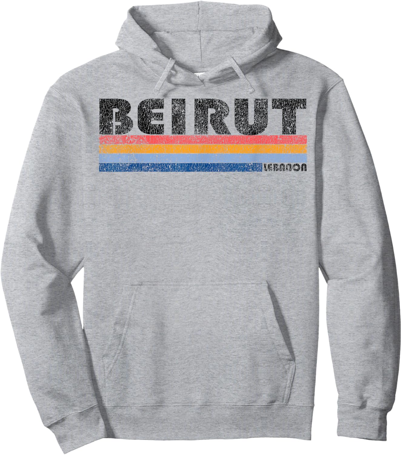 Vintage 1980s Style Beirut Lebanon design Hoodie - Hoodie | Ash