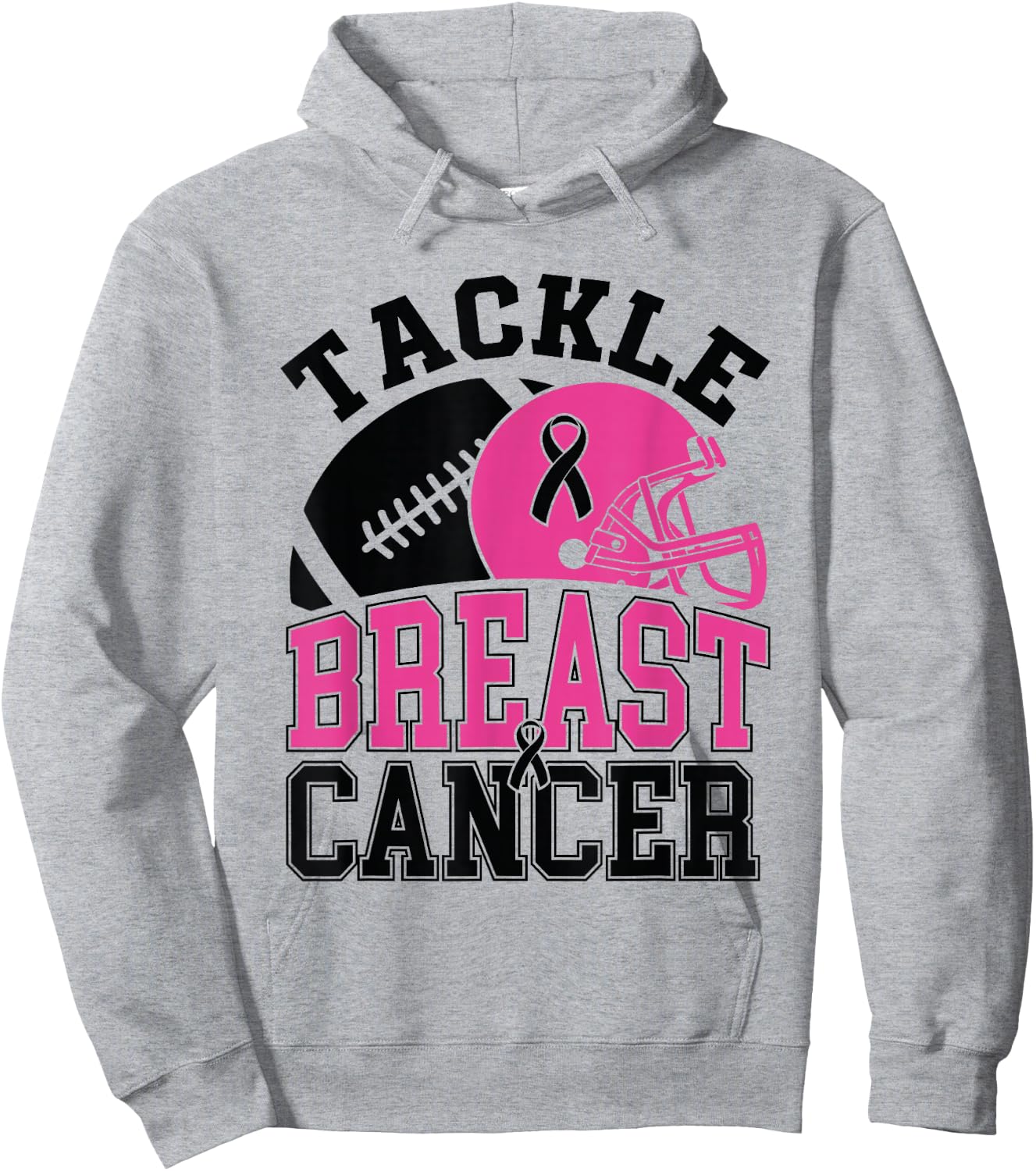 Tackle Breast Cancer Awareness American Football Women Kids Hoodie - Hoodie | Ash
