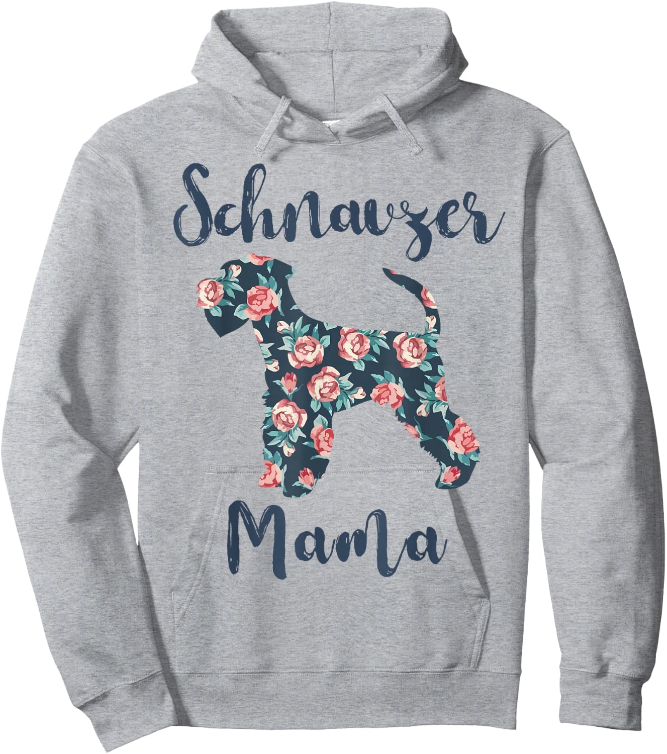 Mini Schnauzer Mama Shirt Women Schnauzer Mom Mother Day Hoodie - Hoodie | Ash