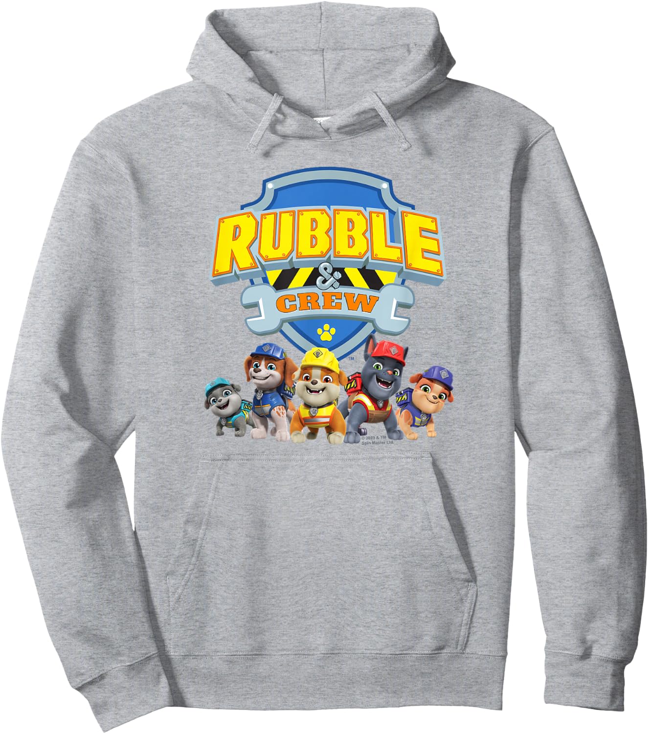 Rubble & Crew Logo and Characters , blue Hoodie - Hoodie | Ash