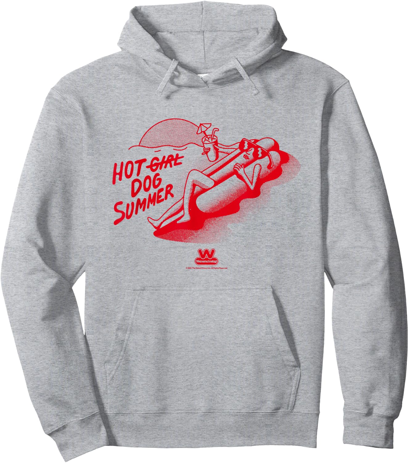 Wienerschnitzel Hot Girl Dog Summer Vintage Logo Hoodie - Hoodie | Ash