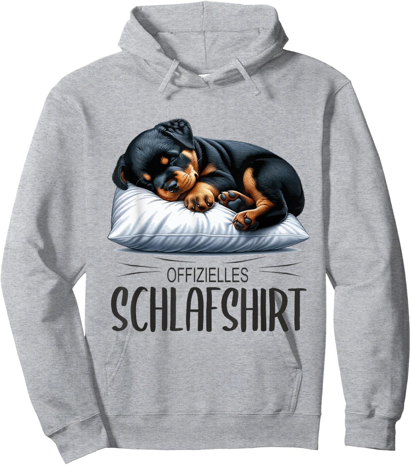 Pyjamas Official Sleep Shirt Cute Dog Rottweiler , gray Hoodie - Hoodie | Ash