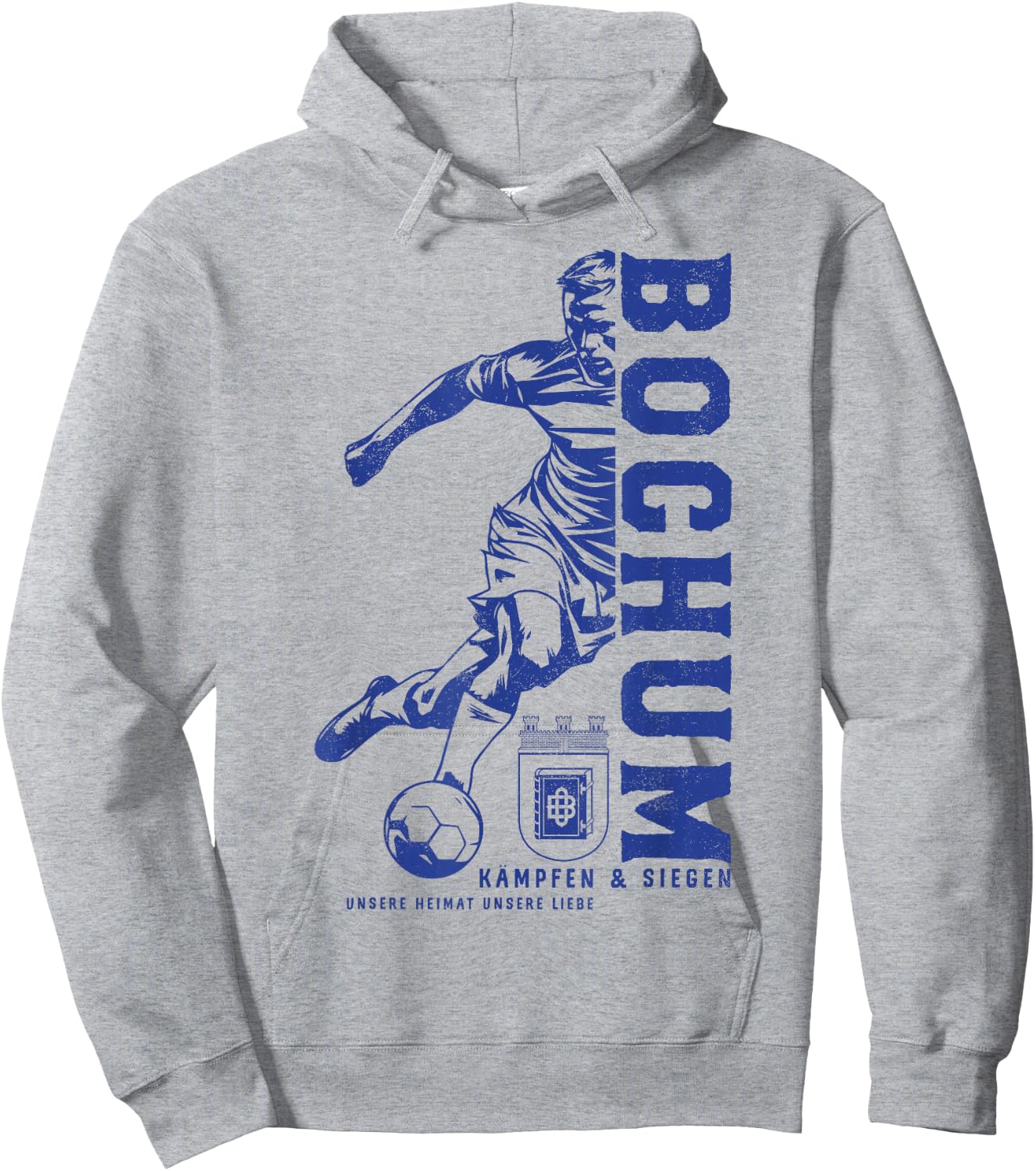 Bochum with German Text "Unsere Heimat Unsere Liebe ", White Hoodie - Hoodie | Ash