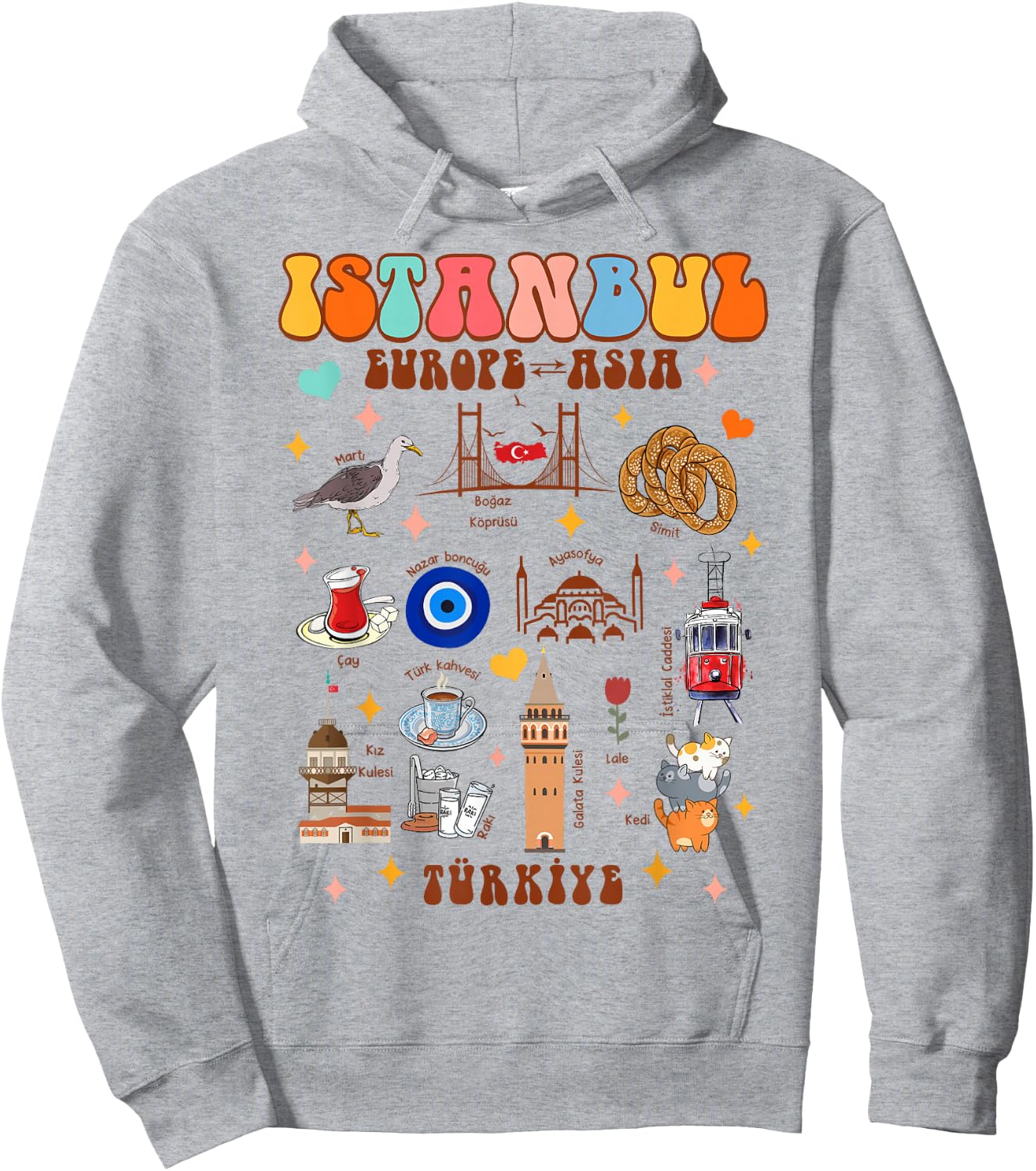 Istanbul Travel Traveling Summer Vacation Istanbul Turkey Hoodie - Hoodie | Ash