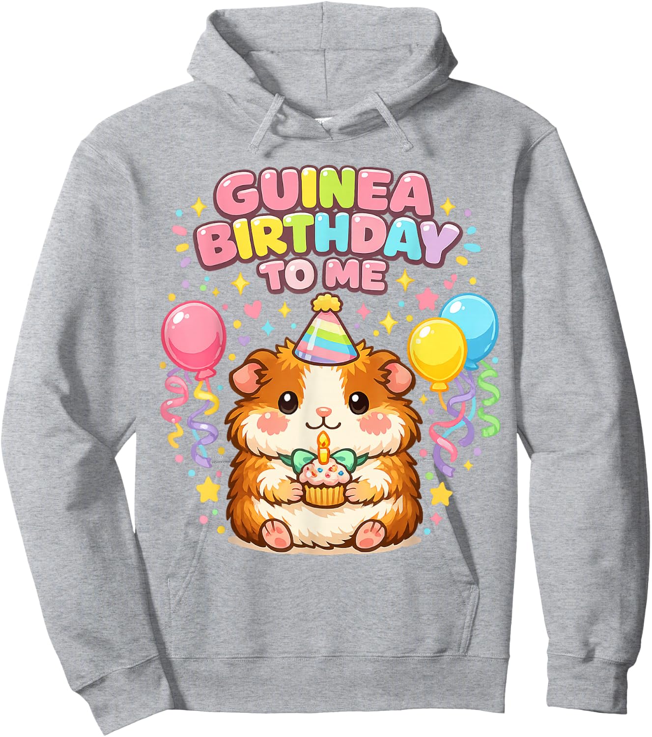 Guinea Birthday Girl Cute Guinea Pig Lovers Animal Bow Party Hoodie - Hoodie | Ash