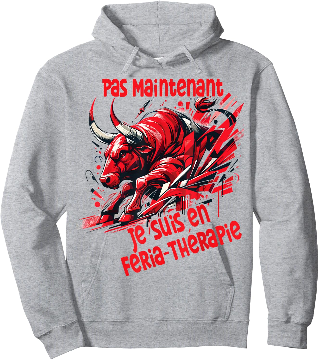 Feria Therapy Taurus Bayonne Dax Basque Humor Alcohol Party , white, S Hoodie - Hoodie | Ash