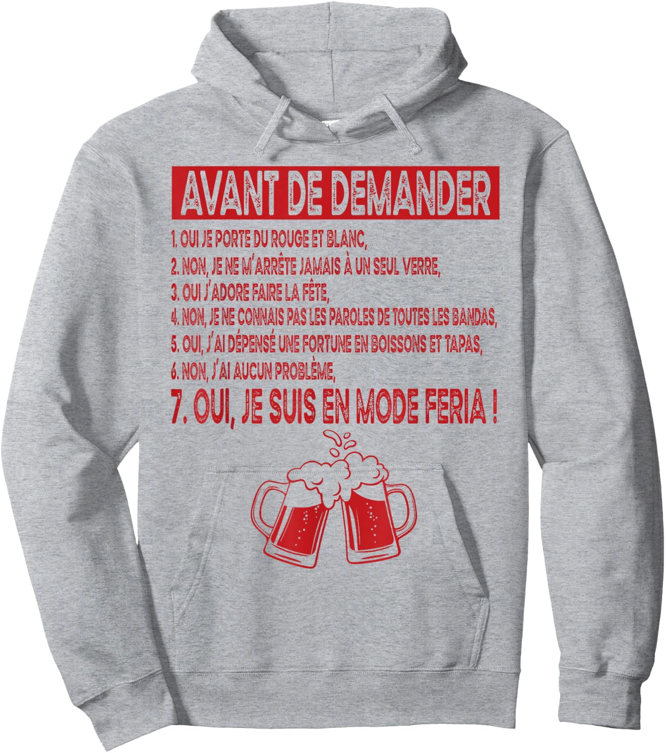 in Feria Fashion Basque Party Tapas and Aperitif South West Hoodie - Hoodie | Ash