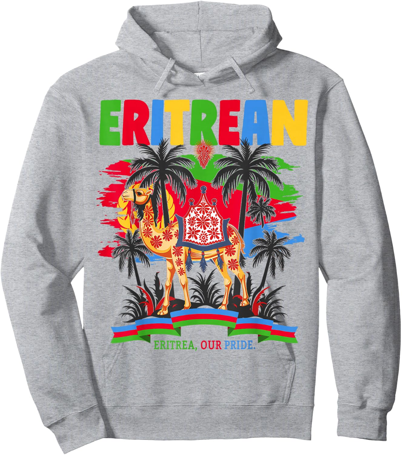 Eritrean Flag Outfit Ideas For Kids & Camel Eritrea Flag Hoodie - Hoodie | Ash