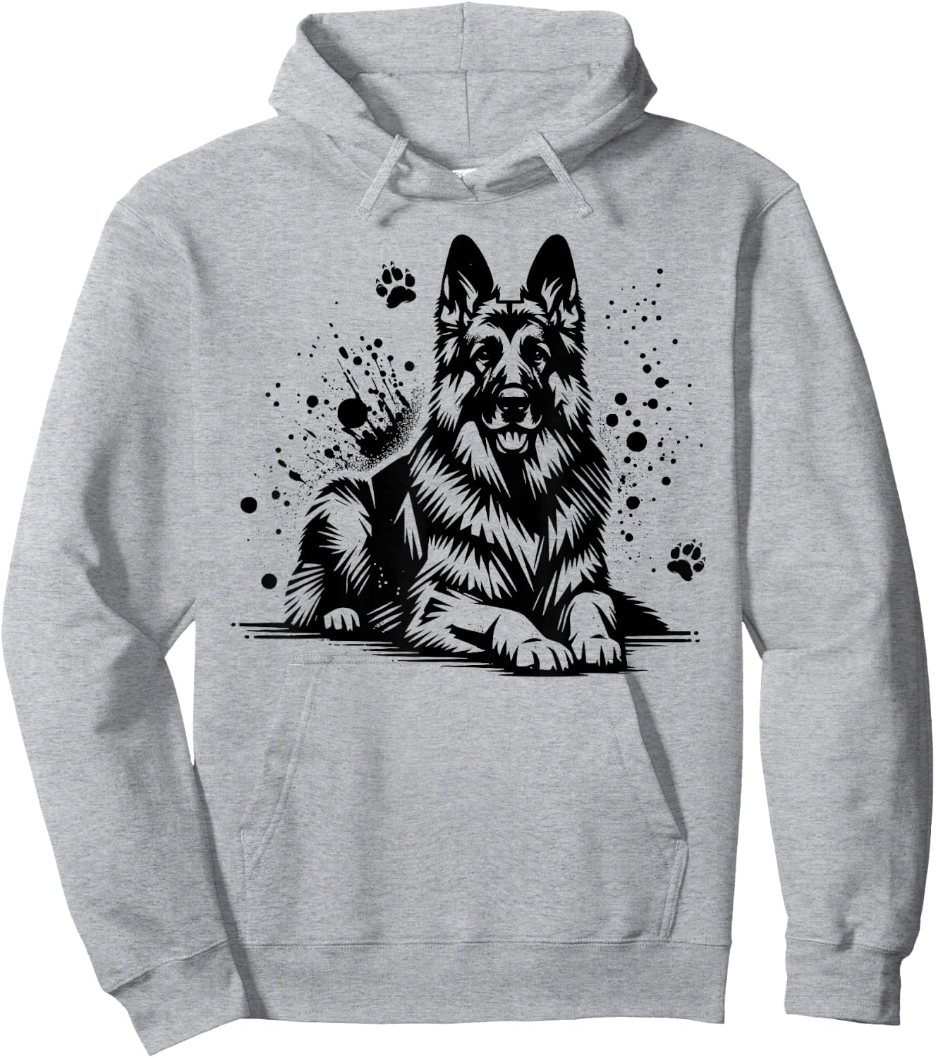 German Shepherd , grey, S Hoodie - Hoodie | Ash