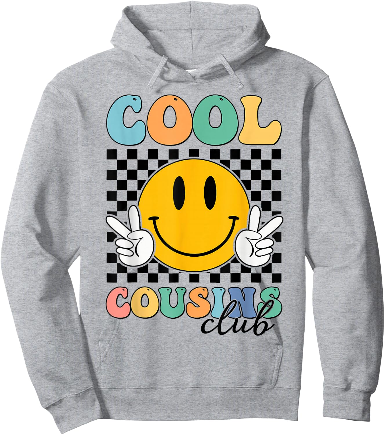 Cool Cousin Club Retro Cousin Matching Family Crew Hoodie - Hoodie | Ash