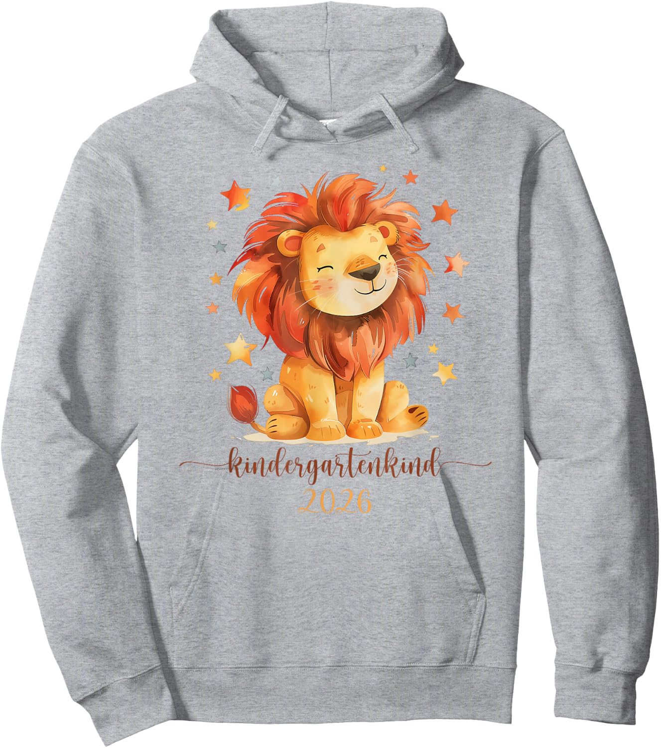 Löwe Kindergartenkind 2026 Kindergartenstart Hoodie - Hoodie | Ash