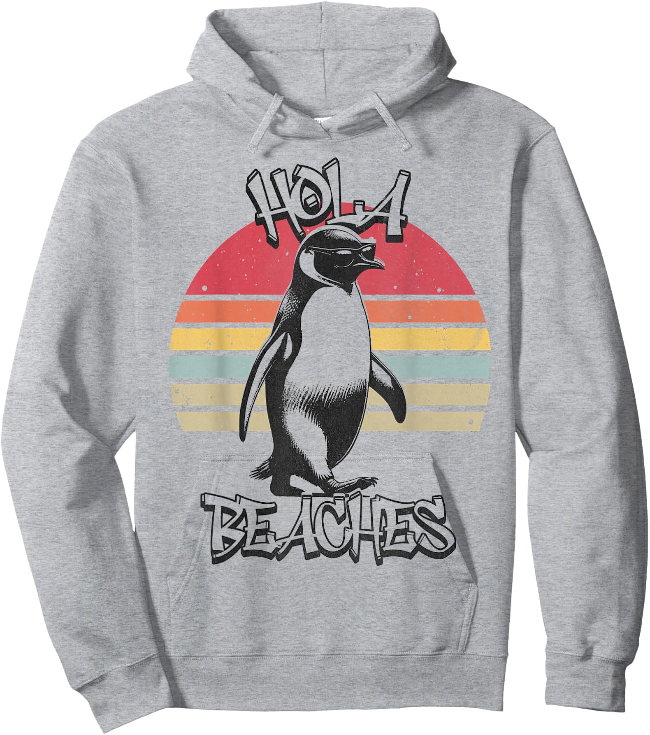 Hola-Beaches - Funny Beach Vacation Emperor Penguin Hoodie - Hoodie | Ash