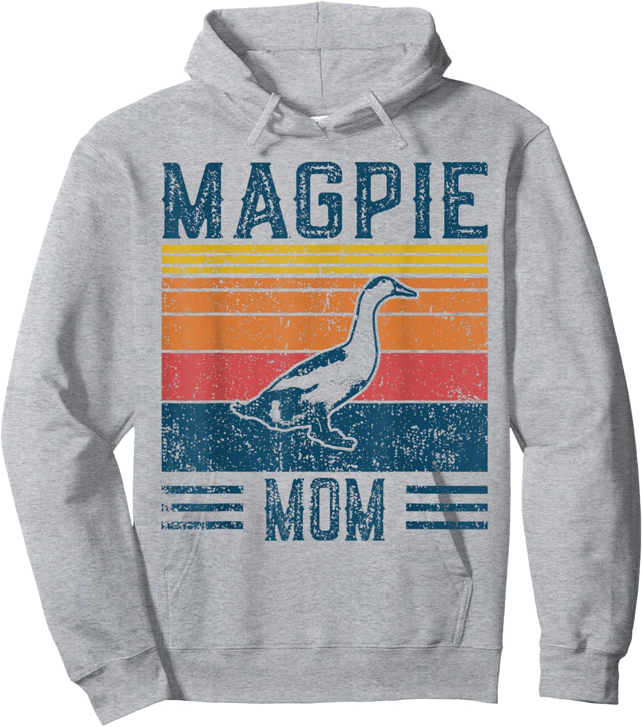 Best Duck Mom Women - Vintage Magpie Hoodie - Hoodie | Ash