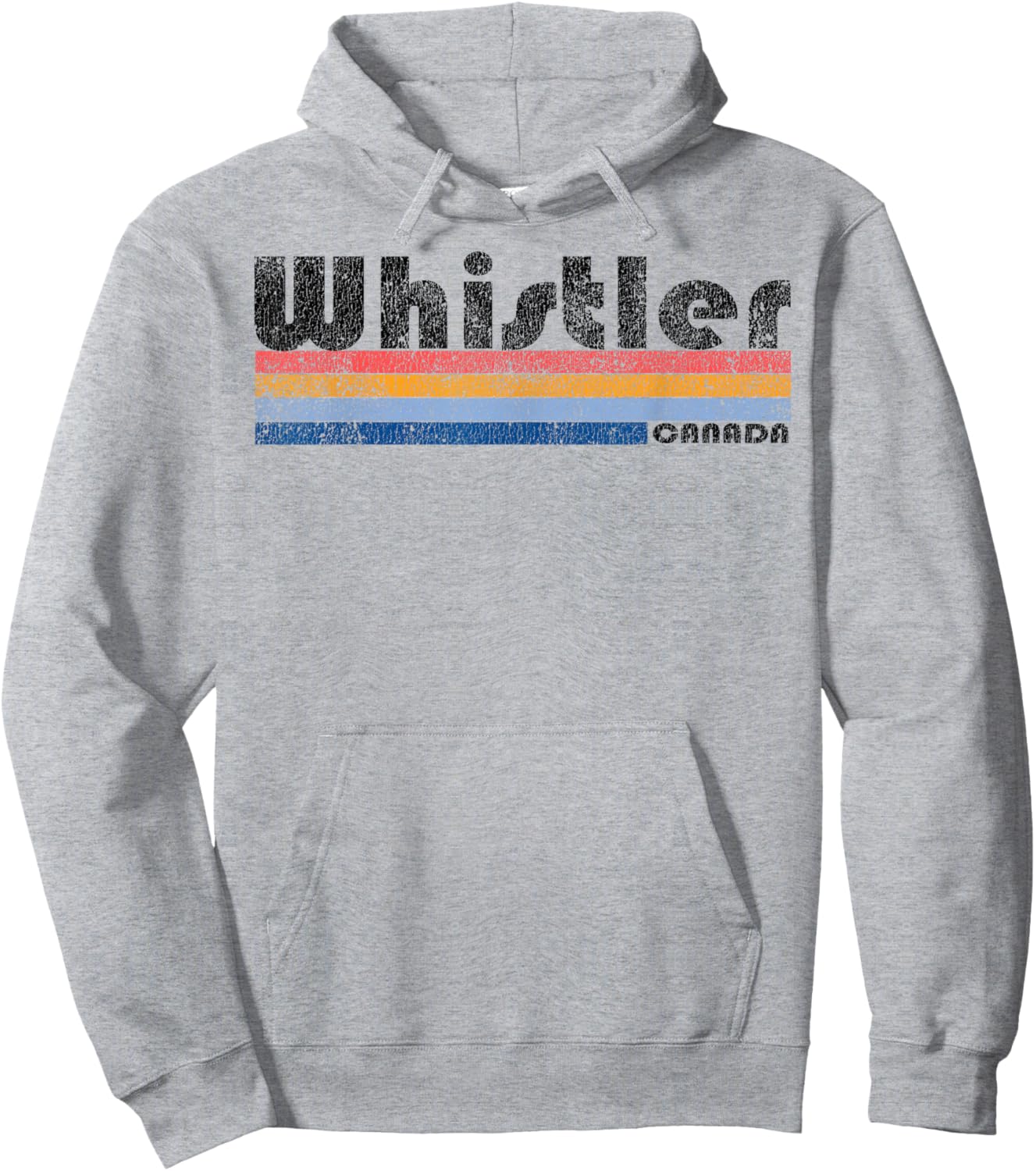 Vintage 1980s Style Whistler Canada Hoodie - Hoodie | Ash