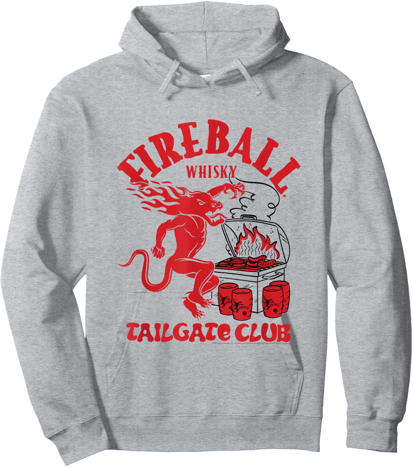 Fireball Cinnamon Whisky Tailgate Club Drinking Hoodie - Hoodie | Ash