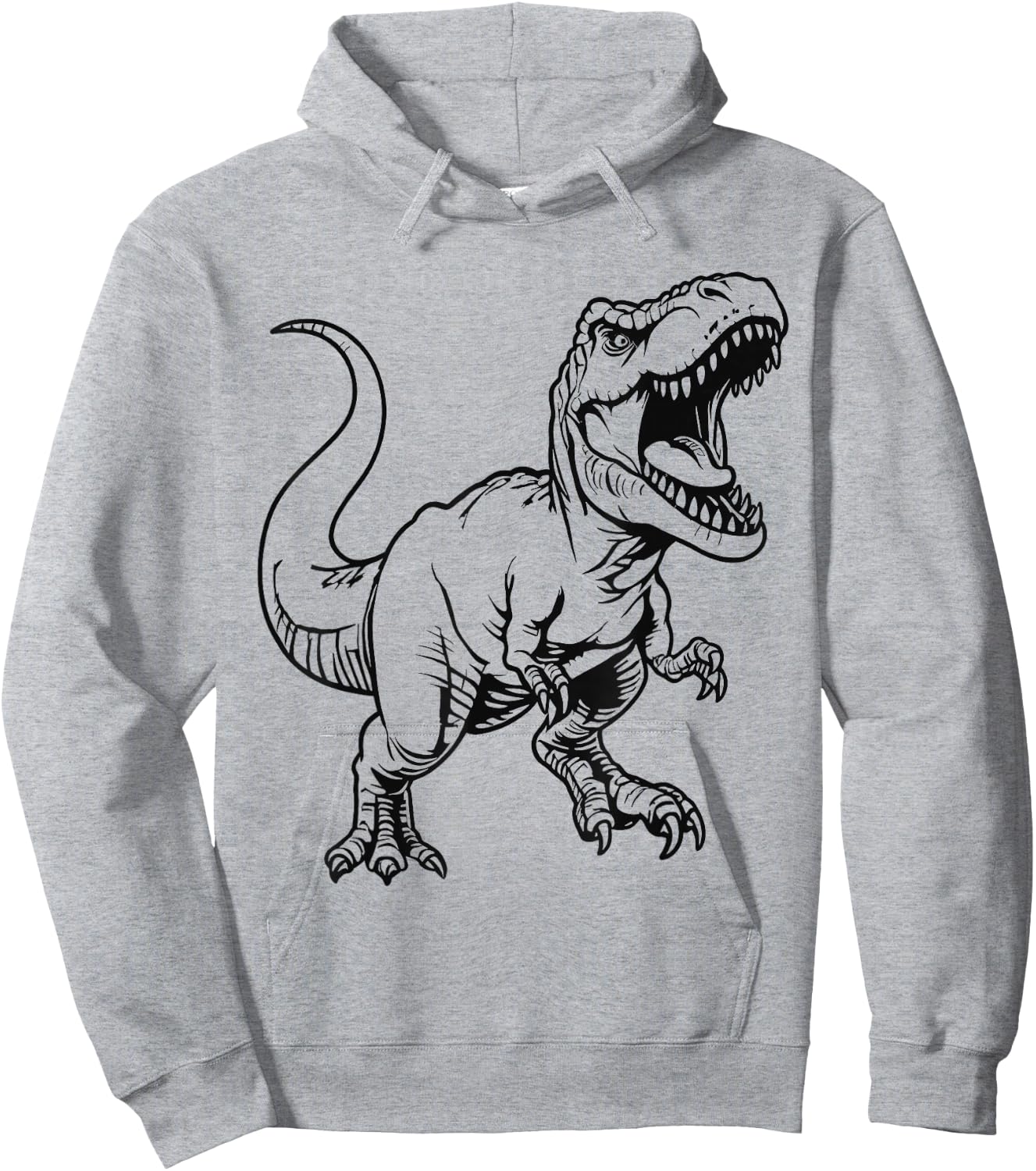 Dinosaur T-Rex Coloring Craft Art DIY Painting Color Paint Hoodie - Hoodie | Ash