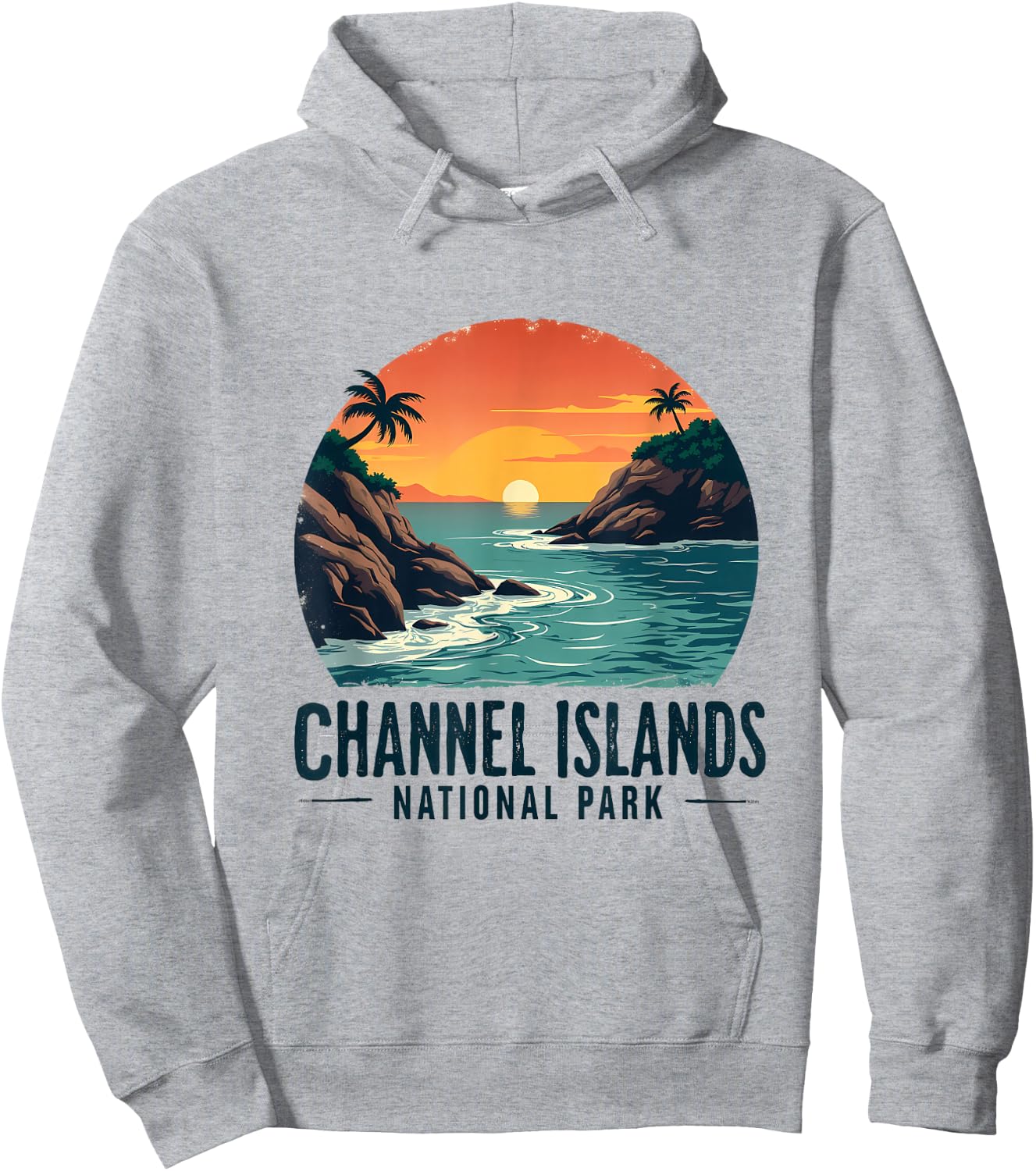 Channel Islands National Park Sunset Coastal View Hoodie - Hoodie | Ash