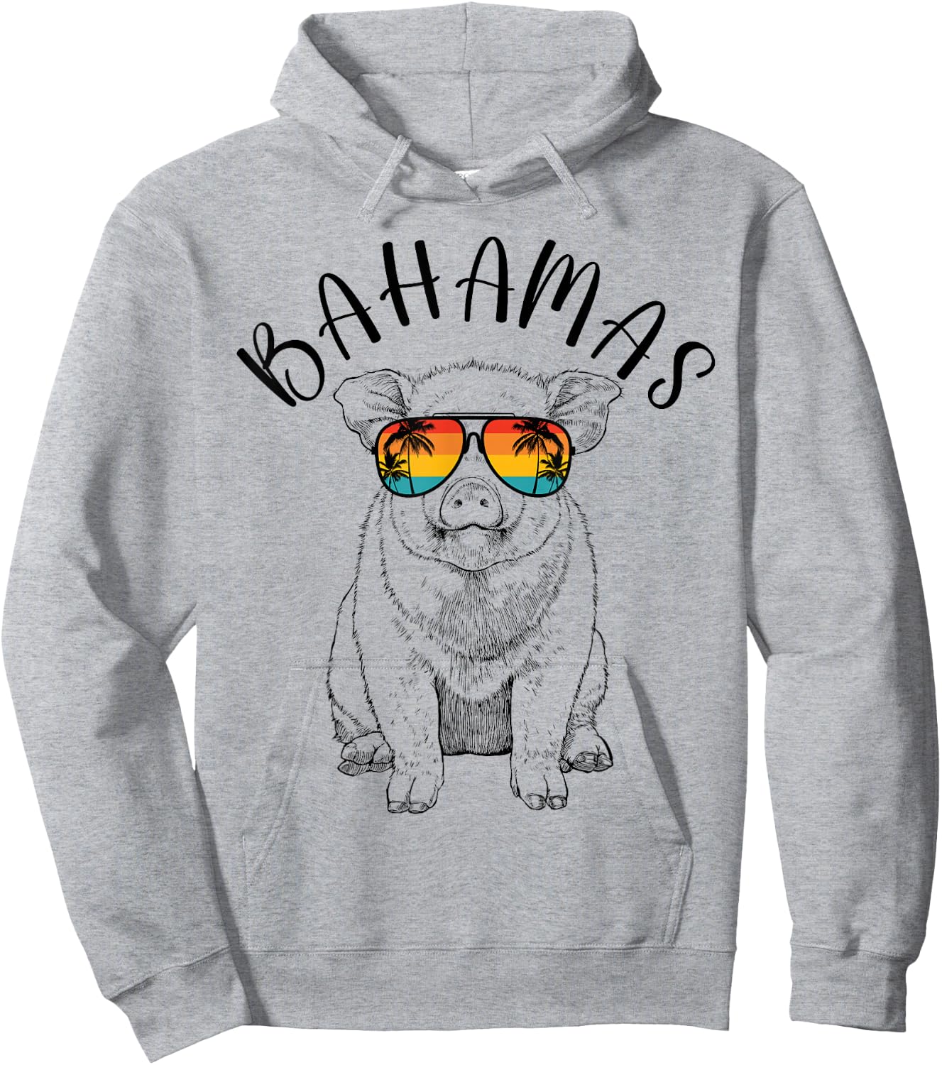 Bahamas Pig Bahamas Souvenir Family Vacation Trip Hoodie - Hoodie | Ash