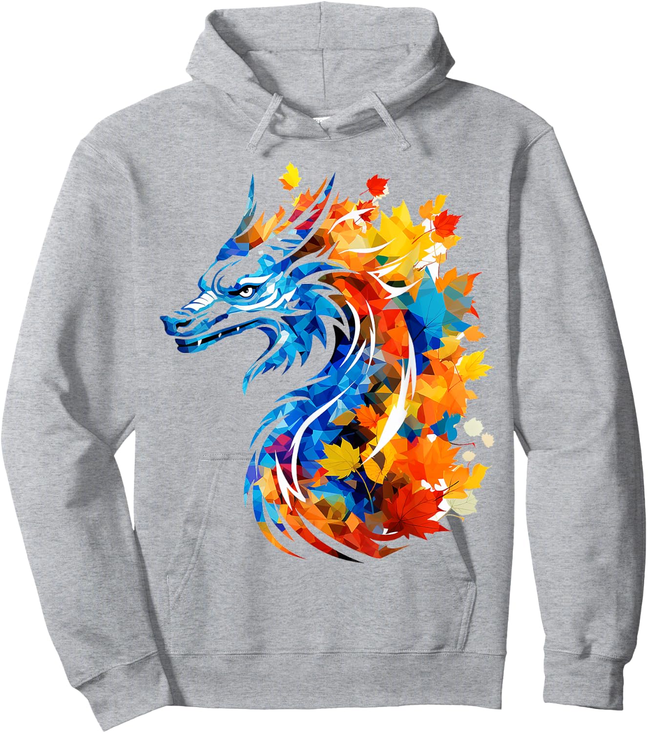 Dragon Nature Graphic Colorful Artwork Animal Dragon Hoodie - Hoodie | Ash