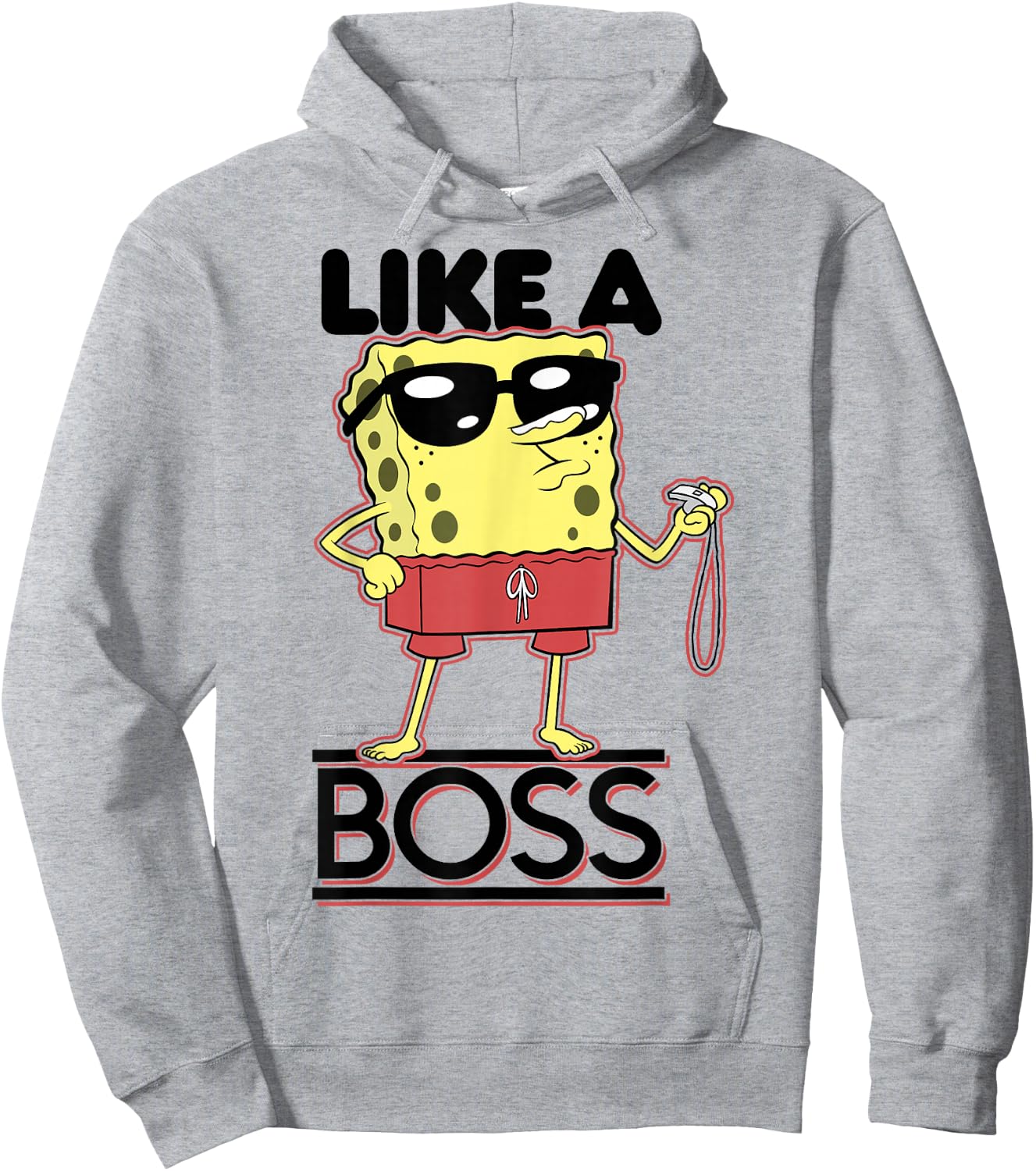 SpongeBob SquarePants Lifeguard Like A Boss , grey Hoodie - Hoodie | Ash