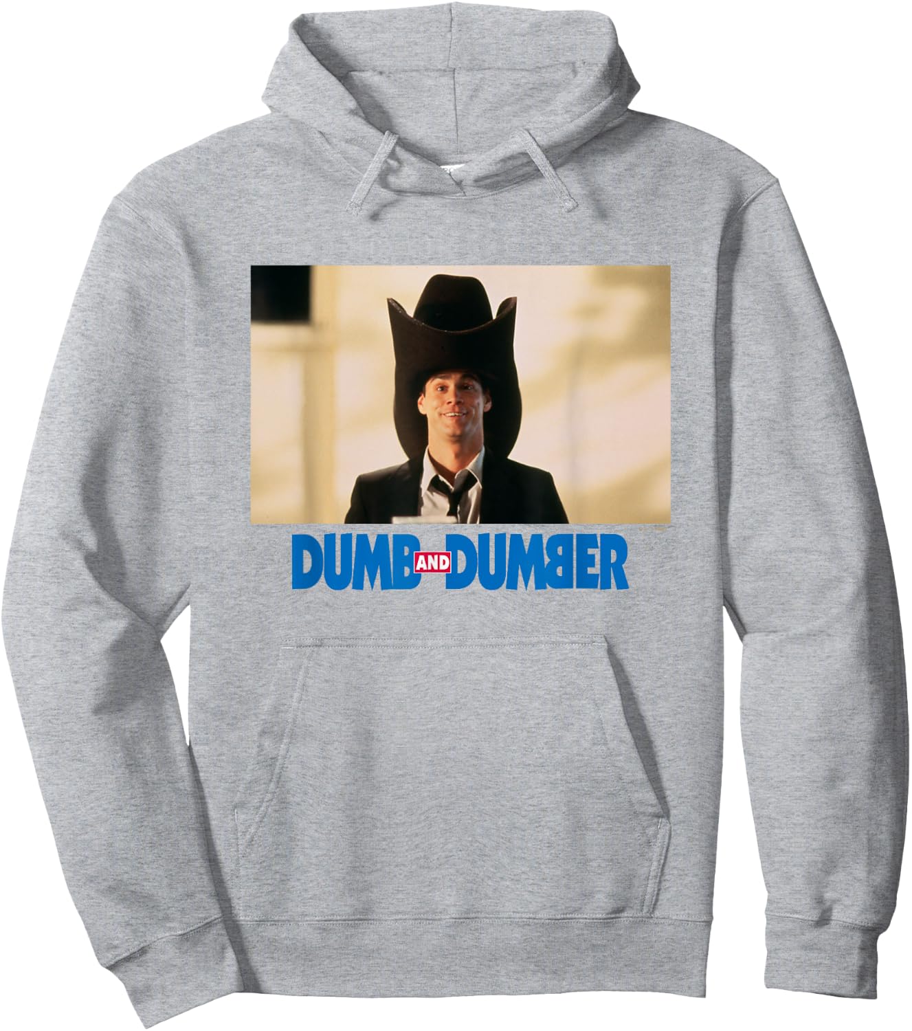 Dumb and Dumber Lloyd Christmas Wearing Big Hat Scene Hoodie - Hoodie | Ash