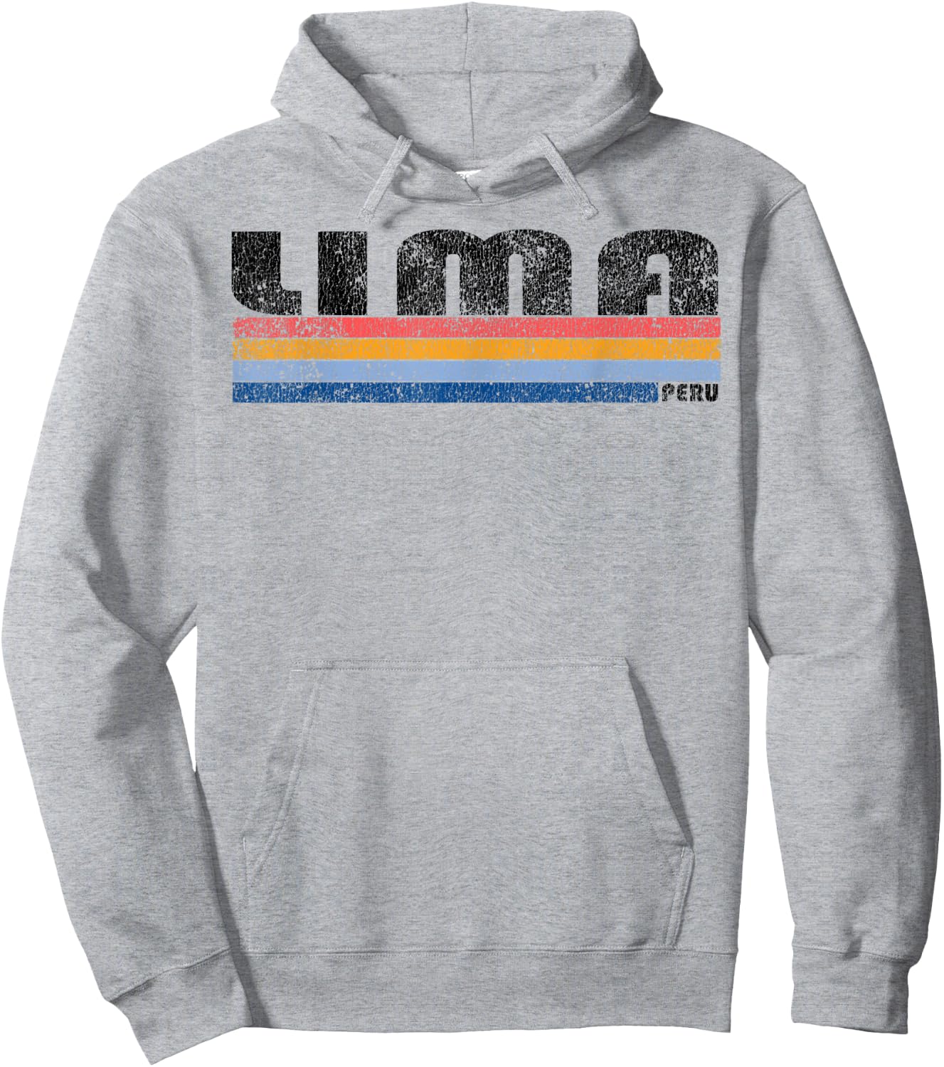 Vintage 1980s Style Lima Peru Hoodie - Hoodie | Ash