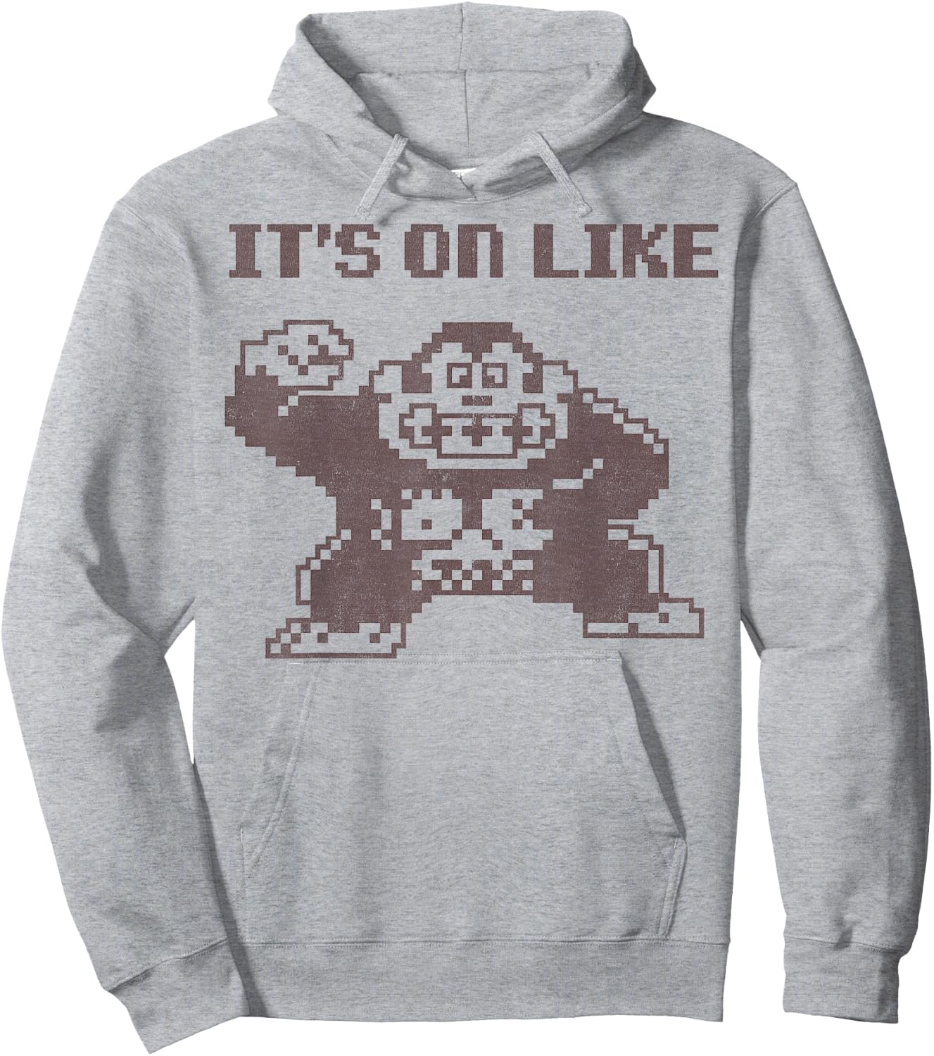 Nintendo Donkey Kong It's On Like Text Poster Hoodie - Hoodie | Ash