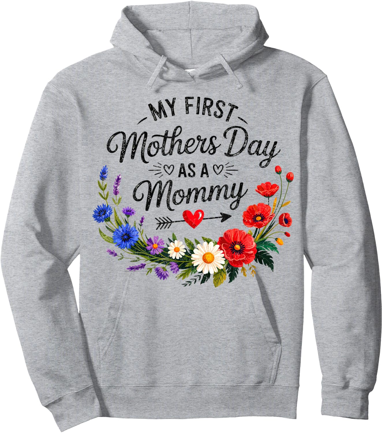 Mein erster Muttertag als Mama Muttertag 2026 Neue Mama Hoodie - Hoodie | Ash