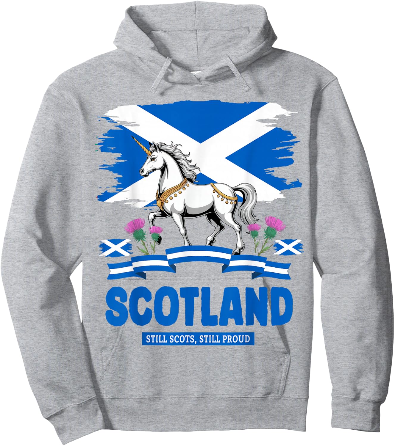 Scottish Unicorn Outfit Idea For Toddlers & Kids Scotland Hoodie - Hoodie | Ash