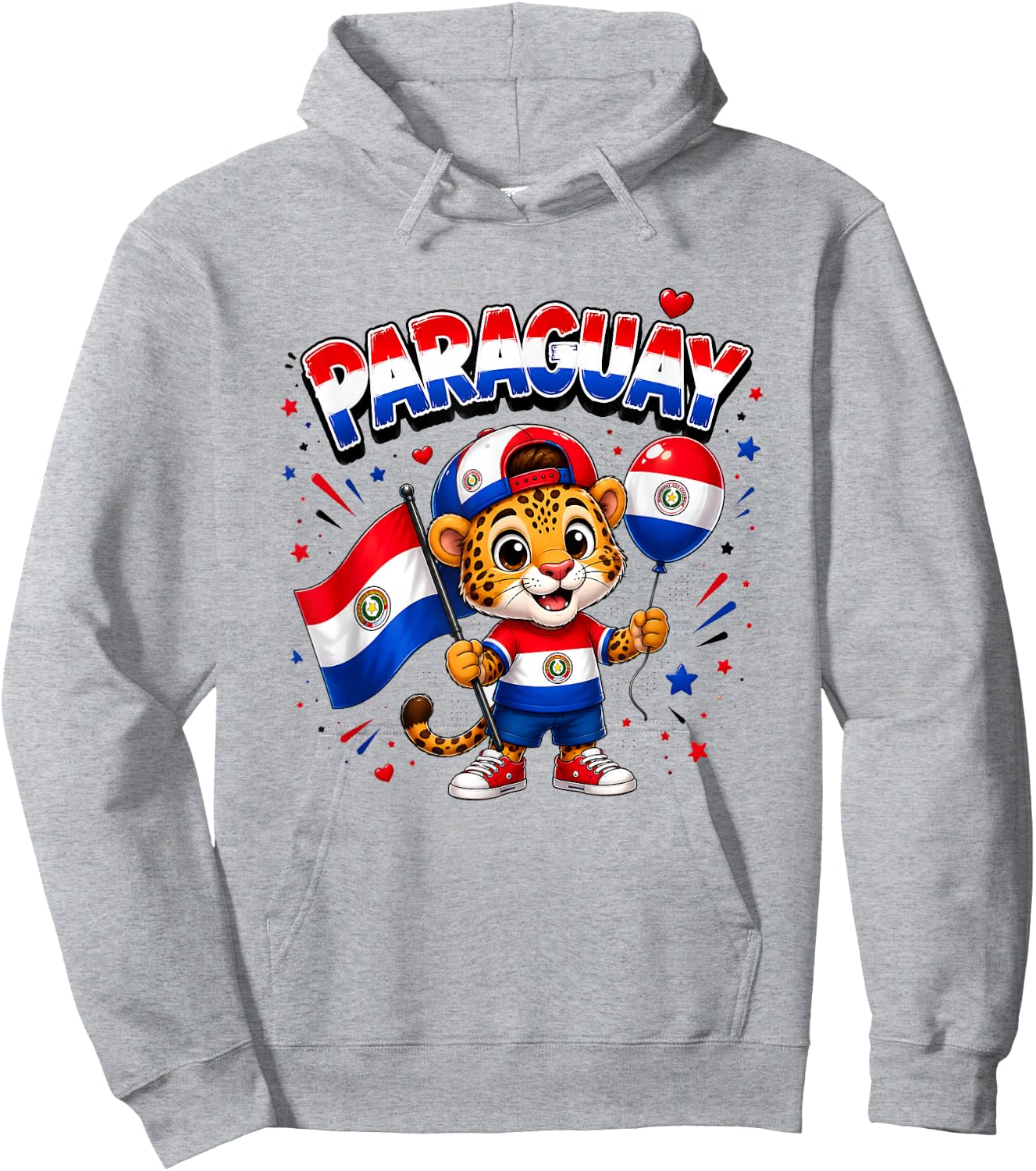 Paraguay Flag Shirt, Paraguay map, Paraguay for Kids Girls Hoodie - Hoodie | Ash