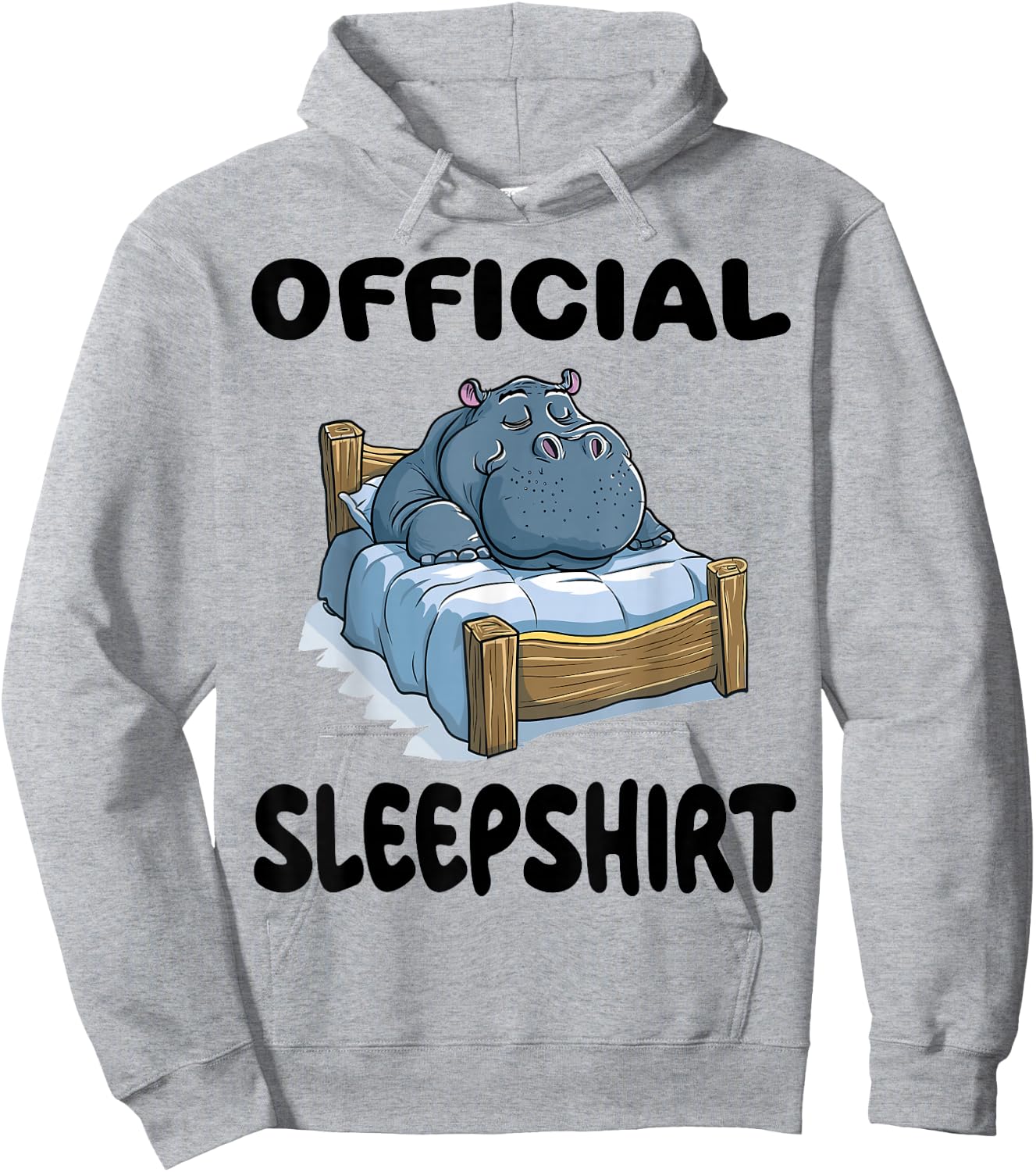 Hippopotamus Hippo Animal Official Sleepshirt Pajamas Hoodie - Hoodie | Ash