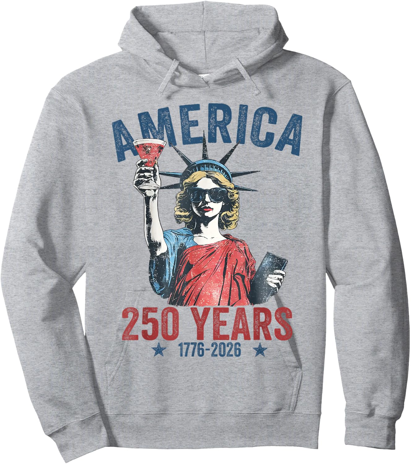 250th Anniversary USA Women Funny 4th July America 250 Years Hoodie - Hoodie | Ash