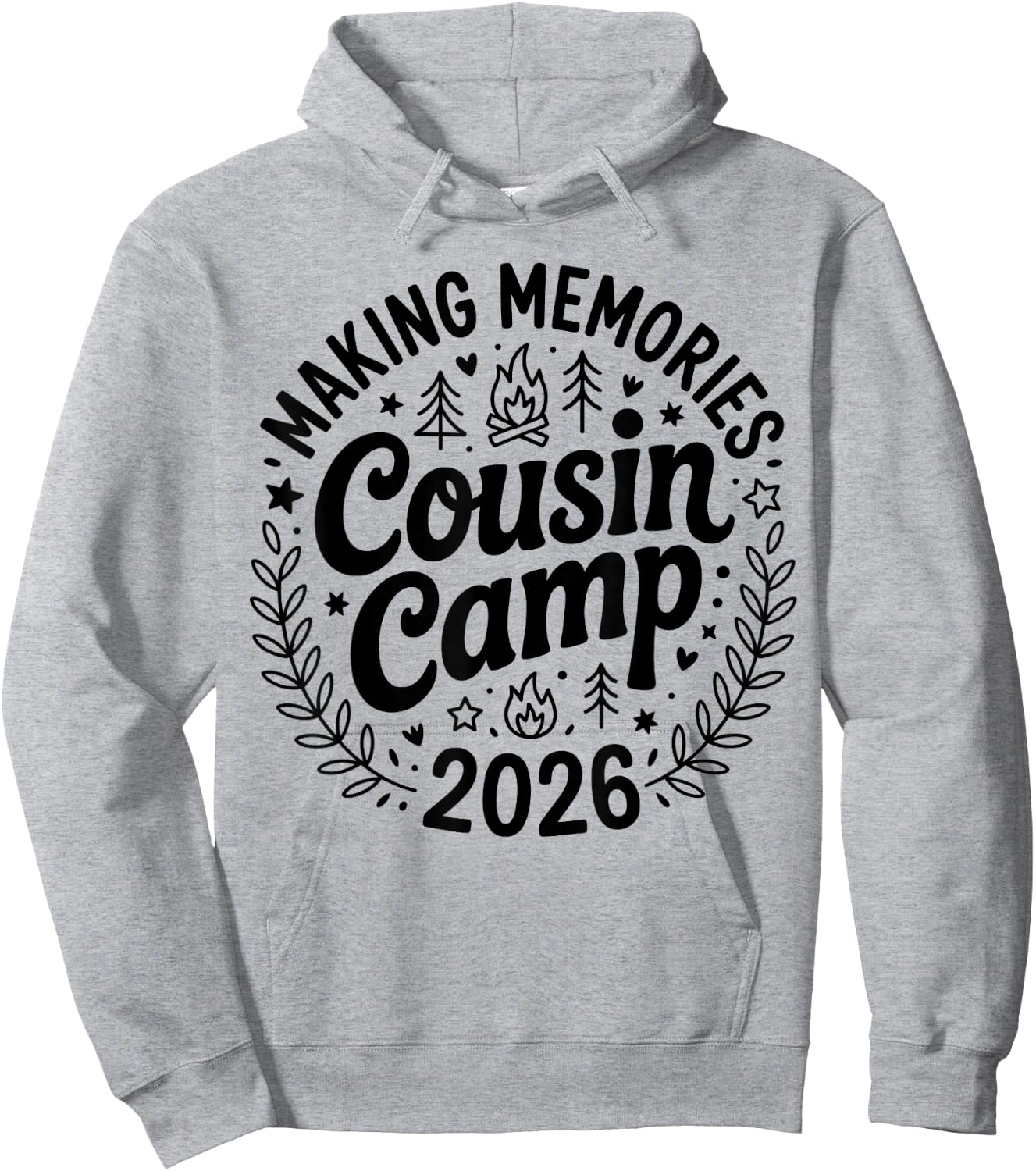Funny Cousin Camp 2026 Bestie Best Friend Matching BFF Hoodie - Hoodie | Ash